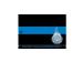 Small Blue Fallen Officer Identifier Decal (1.25&quot;x1.25&quot;)