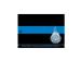 Small Blue Fallen Officer Identifier Decal (1.25"x1.25")